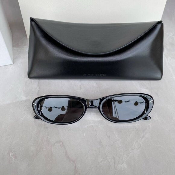 Gentle Monster Black Oval Sunglasses Sleek Minimal Frame main image 8